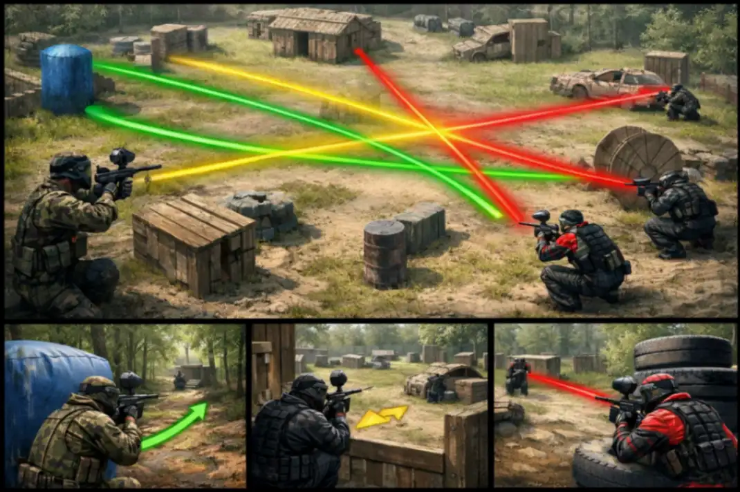 Firing lanes в пейнтболе и контроль карты
